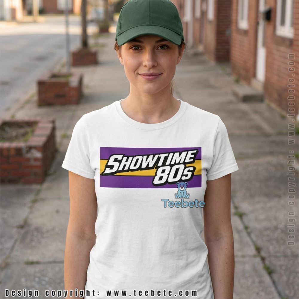 LA Basketball Showtime 80s Retro Purple Gold Fan Shirt