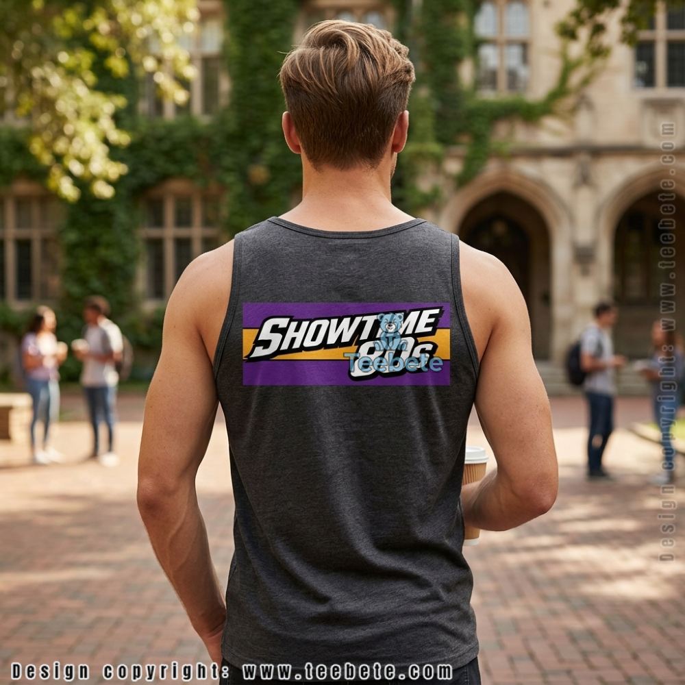 LA Basketball Showtime 80s Retro Purple Gold Fan Tanktop LA Basketball Showtime 80s Retro Purple Gold Fan Tanktop