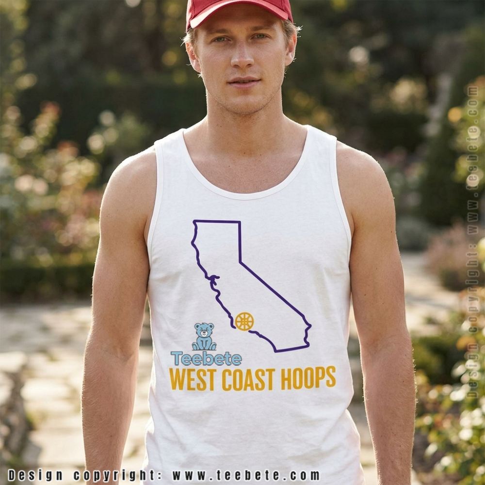 LA Basketball West Coast California Pride Purple Gold Tanktop LA Basketball West Coast California Pride Purple Gold Tanktop