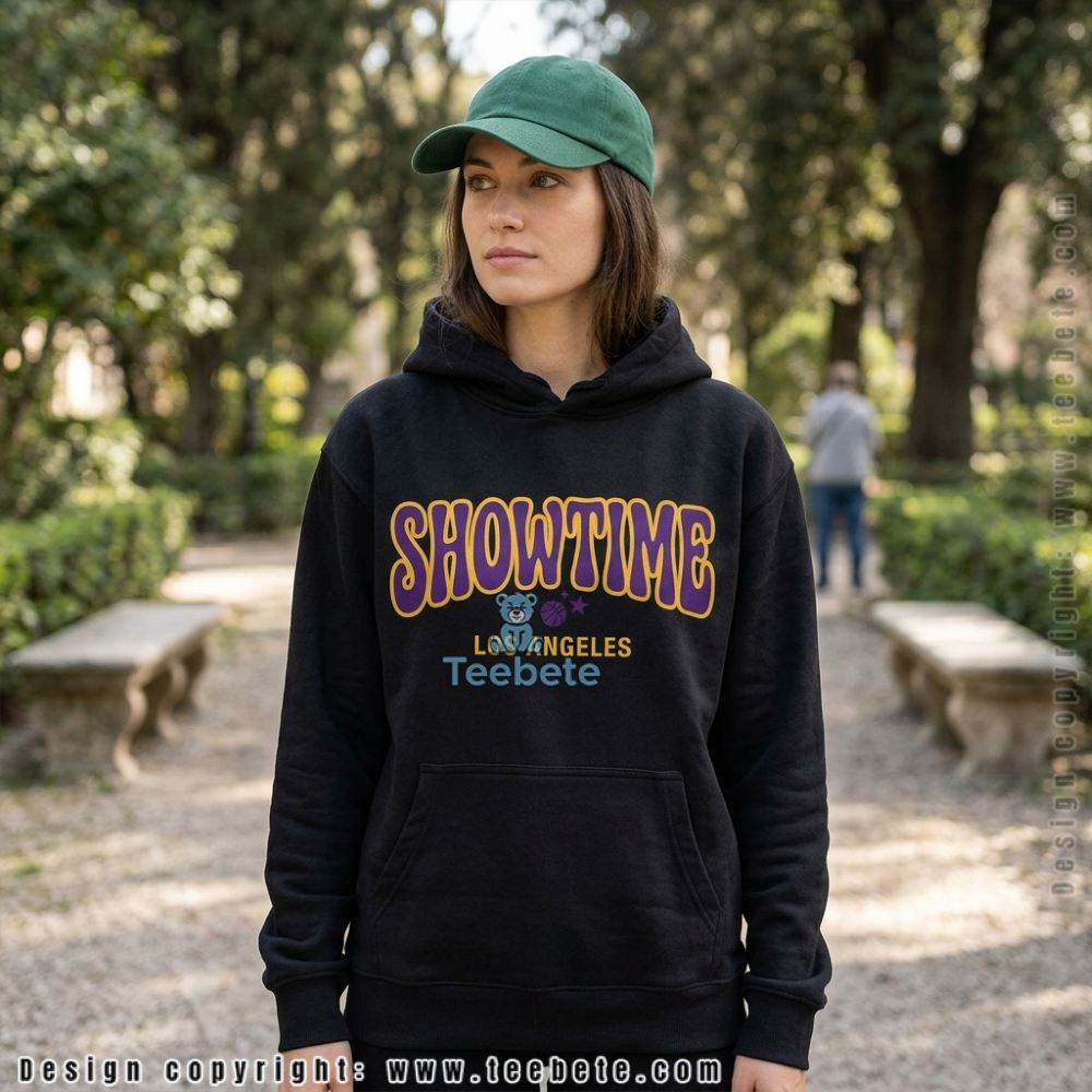 LA Showtime Era Purple Gold Retro Basketball Hoodie LA Showtime Era Purple Gold Retro Basketball Hoodie