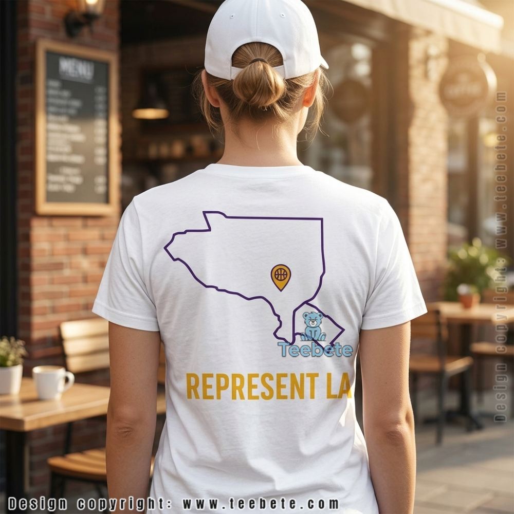 Los Angeles Map Basketball City Pride Fan Shirt