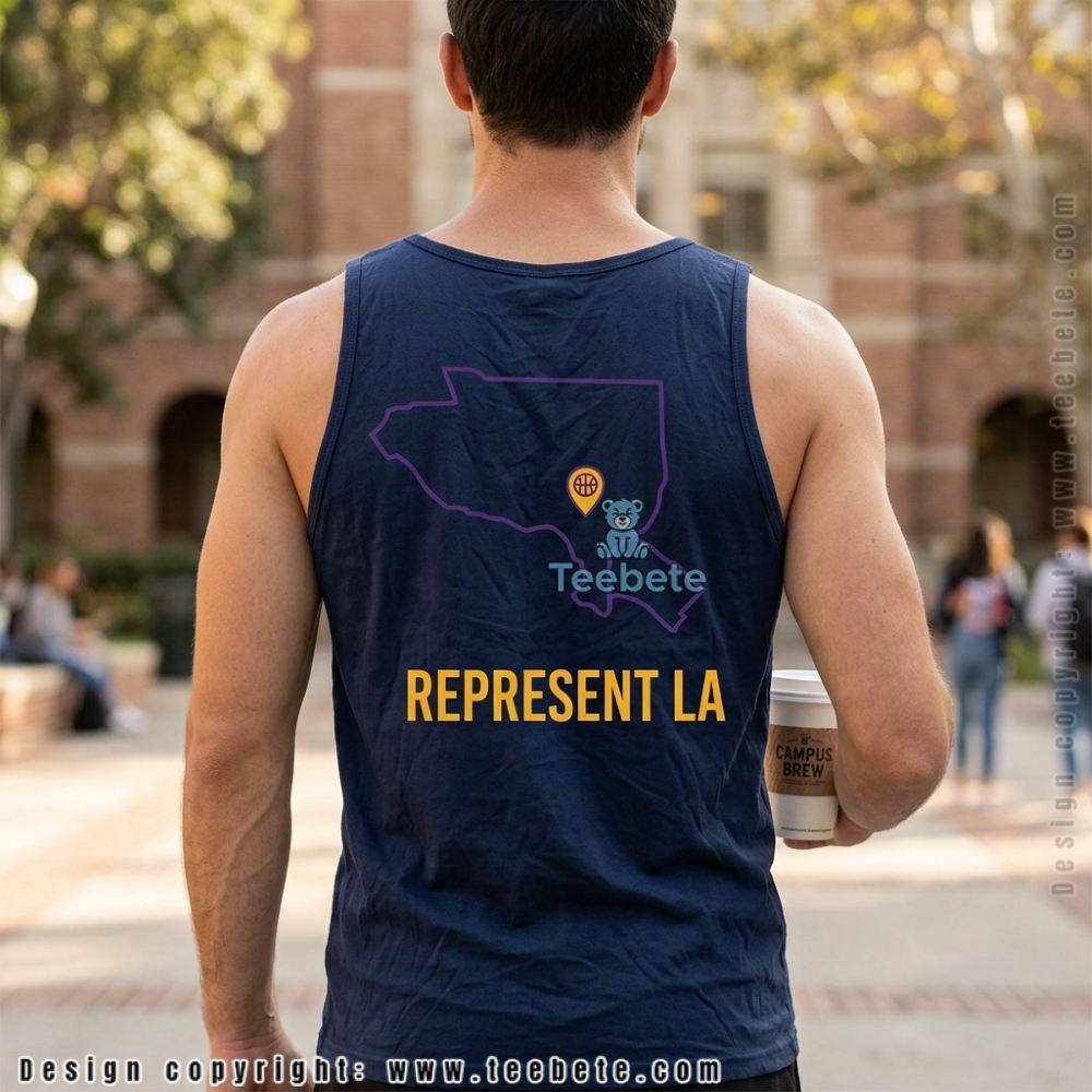 Los Angeles Map Basketball City Pride Fan Tanktop Los Angeles Map Basketball City Pride Fan Tanktop