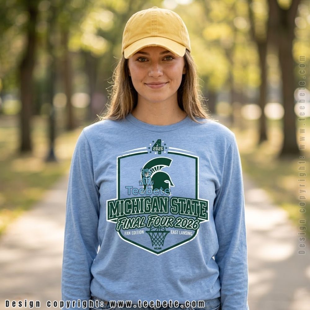 Michigan State Spartans 2026 Final Four Basketball Long Sleeve Michigan State Spartans 2026 Final Four Basketball Long Sleeve