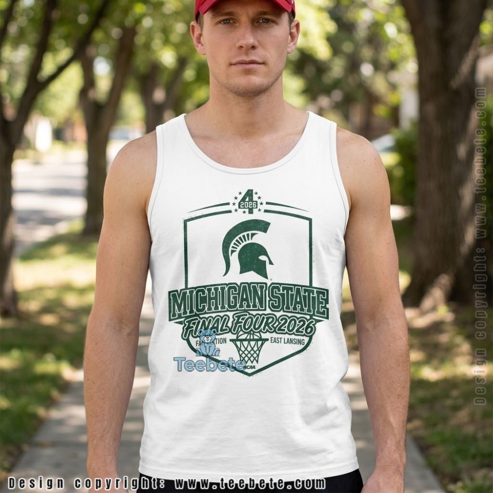 Michigan State Spartans 2026 Final Four Basketball Tanktop Michigan State Spartans 2026 Final Four Basketball Tanktop