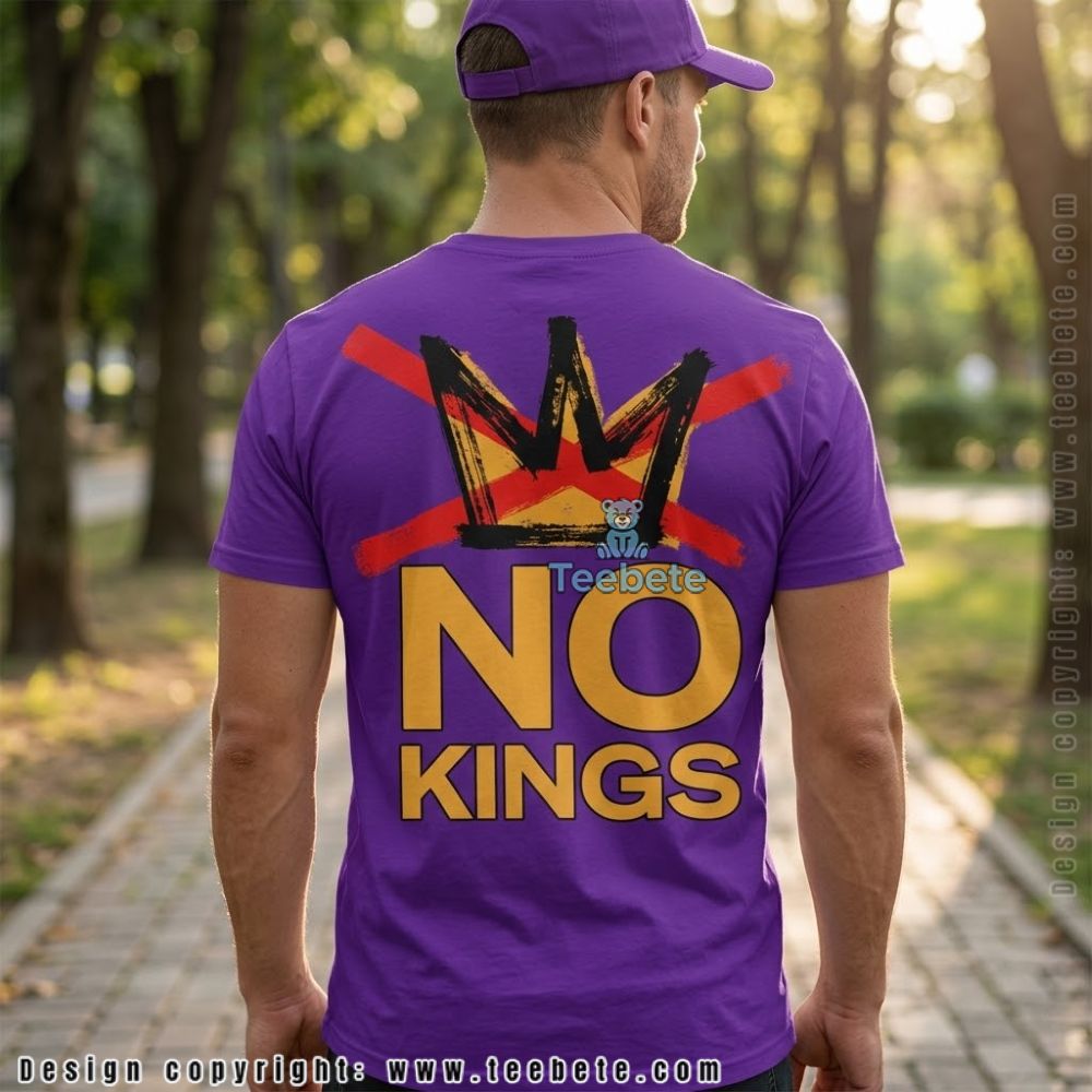 No Kings Crown America Political Graphic Shirt
