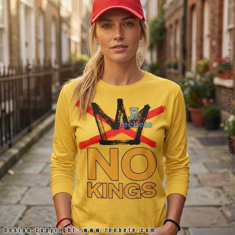 No Kings Crown America Political Graphic Long Sleeve No Kings Crown America Political Graphic Long Sleeve