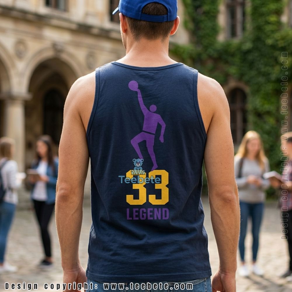 Number 33 Kareem Skyhook LA Basketball Tribute Tanktop Number 33 Kareem Skyhook LA Basketball Tribute Tanktop
