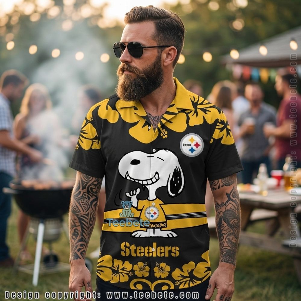 Pittsburgh Steelers Yellow Lily Flowers Hawaiian Shirt