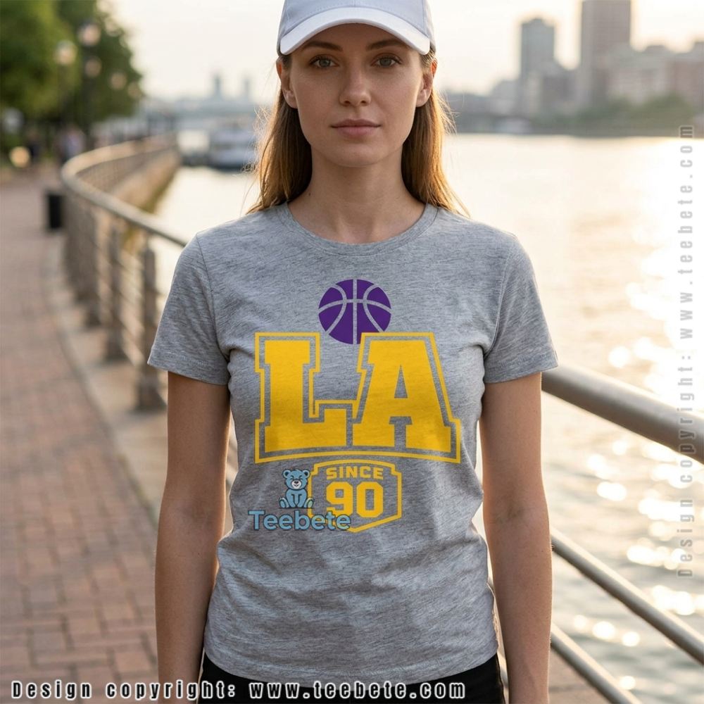 Purple Gold LA Basketball Fan Vintage Shirt Purple Gold LA Basketball Fan Vintage Shirt