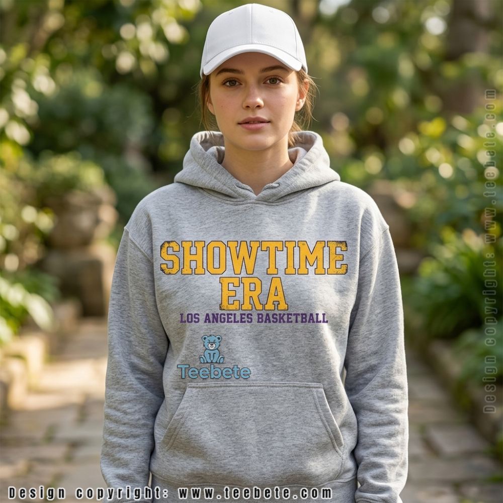 Purple Gold LA Basketball Fan Vintage Hoodie Purple Gold LA Basketball Fan Vintage Hoodie