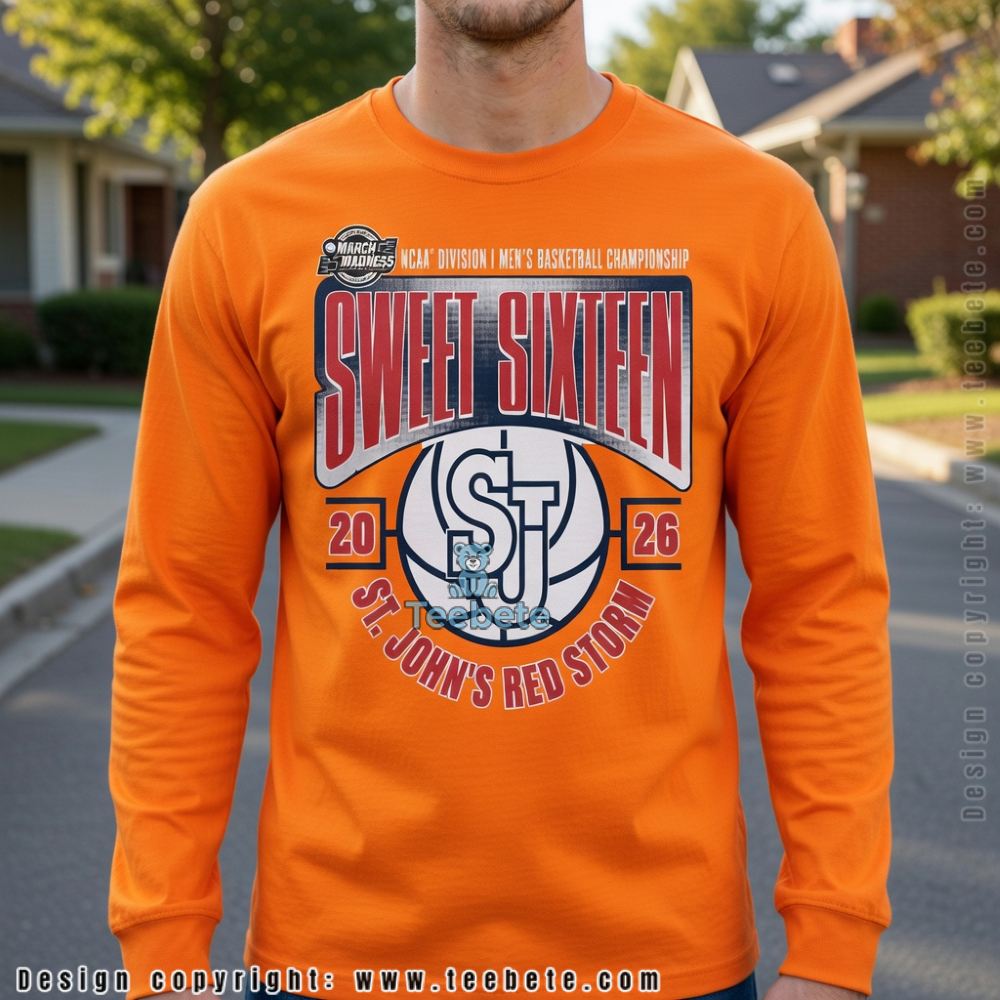 St. John’s Red Storm Sweet Sixteen 2026 March Madness Long Sleeve St. John’s Red Storm Sweet Sixteen 2026 March Madness Long Sleeve
