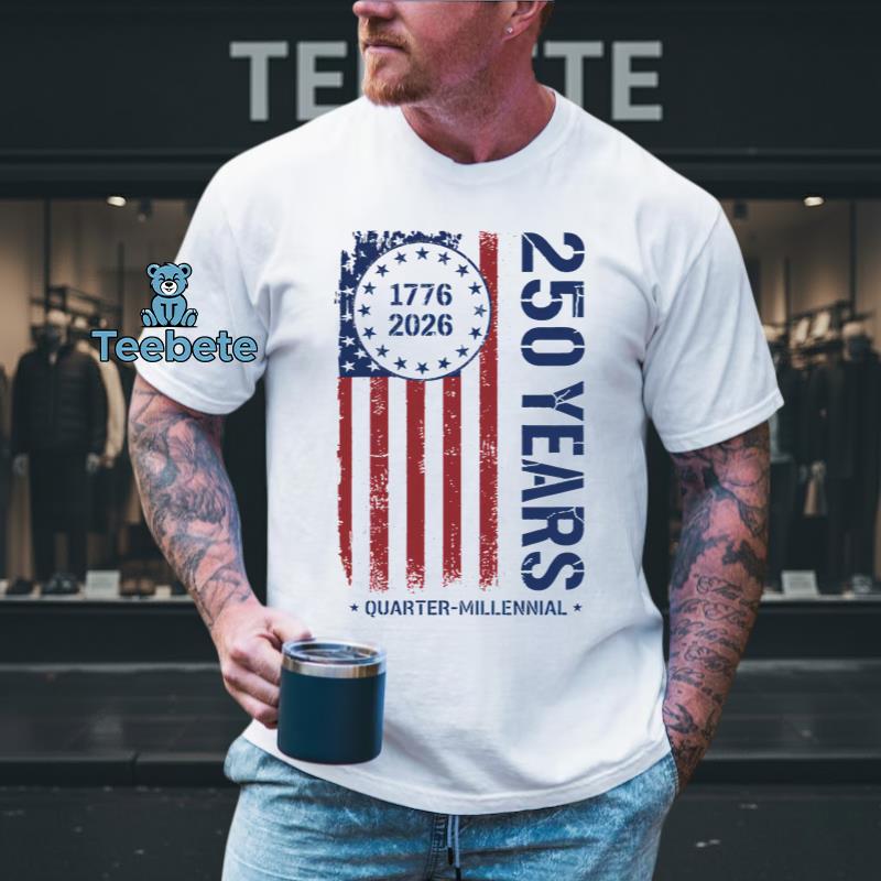 America 250 Years 1776-2026 Quarter Millennium Anniversary Tee