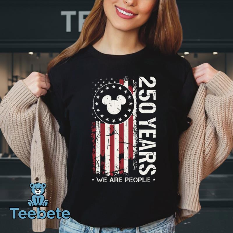 America 250 Years We The People Mouse American Flag T-Shirt