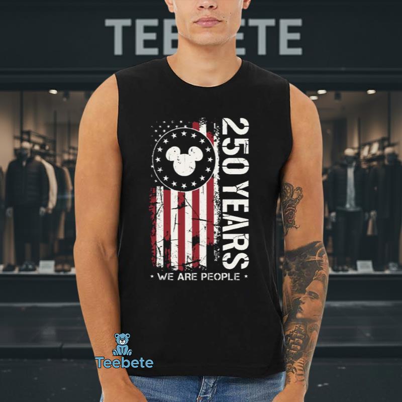 America 250 Years We The People Mouse American Flag Tanktop America 250 Years We The People Mouse American Flag Tanktop
