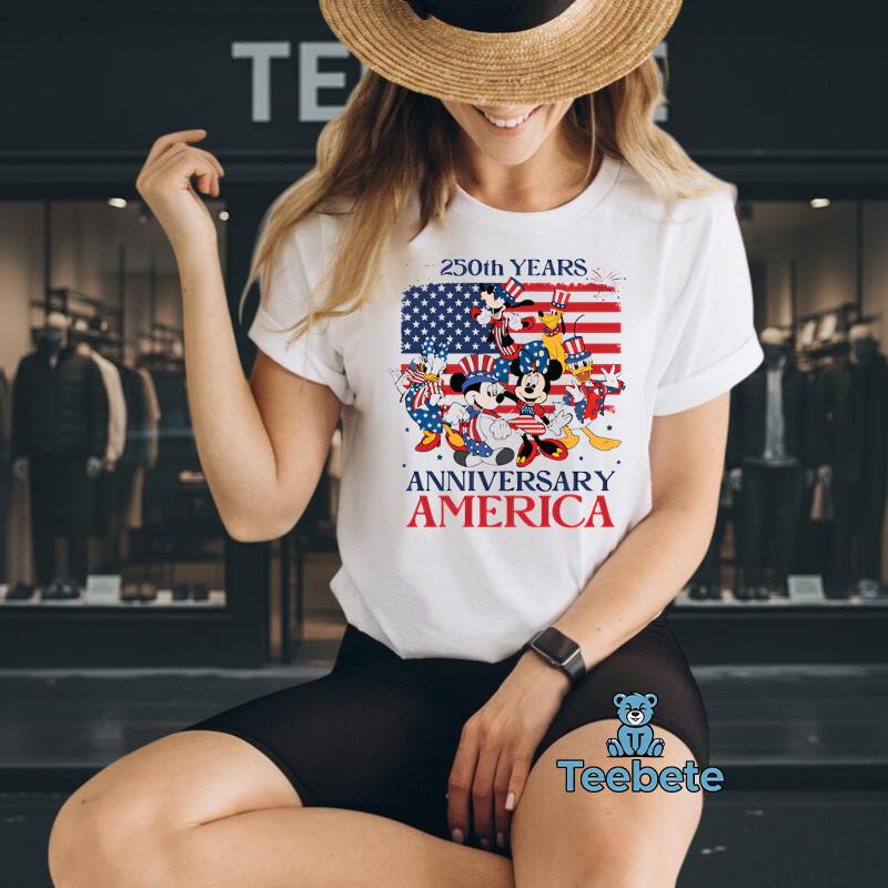 America 250th Anniversary Mouse And Friends Independence Day Shirt