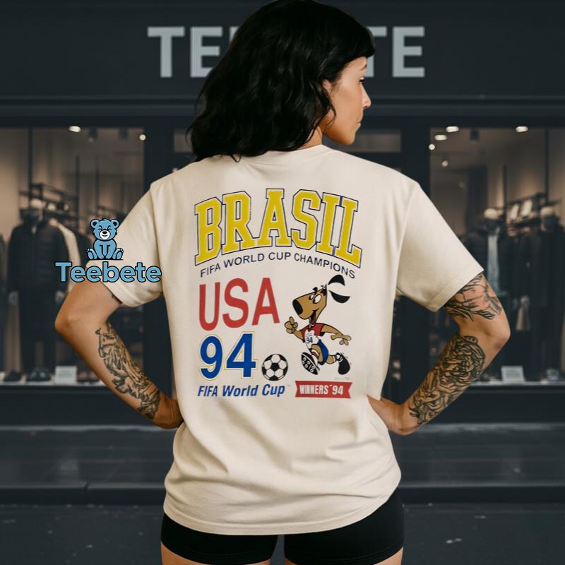 Brasil 1994 FIFA World Cup Champions Vintage Retro T-Shirt