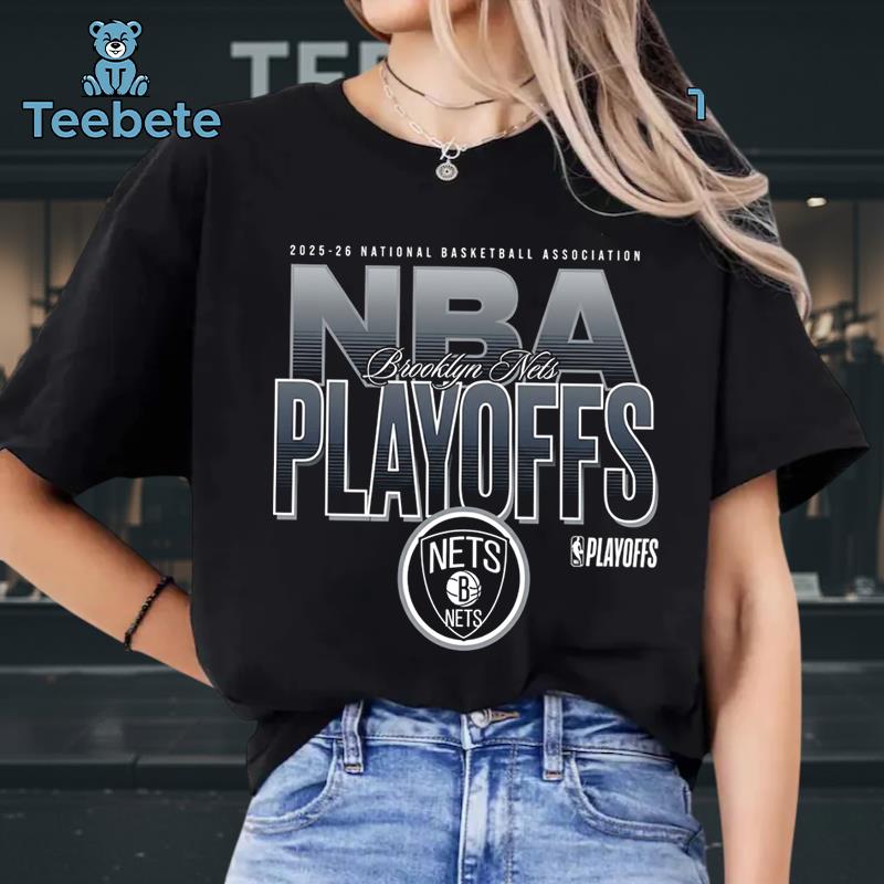 Brooklyn Nets NBA Playoffs 2026 Retro Style Tee