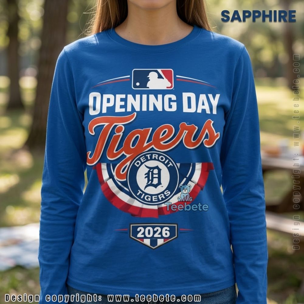 Detroit Tigers Baseball Opening Day 2026 Long Sleeve Detroit Tigers Baseball Opening Day 2026 Long Sleeve