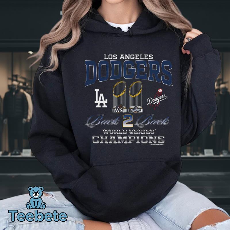 Los Angeles Dodgers Back-To-Back World Series Champions Hoodie Los Angeles Dodgers Back-To-Back World Series Champions Hoodie