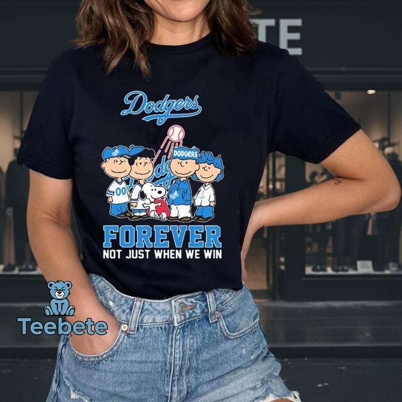 Los Angeles Dodgers Snoopy And Friends Baseball Fan Tee