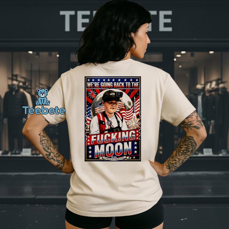 NASA Back To The Moon Celebrating American Independence Tee