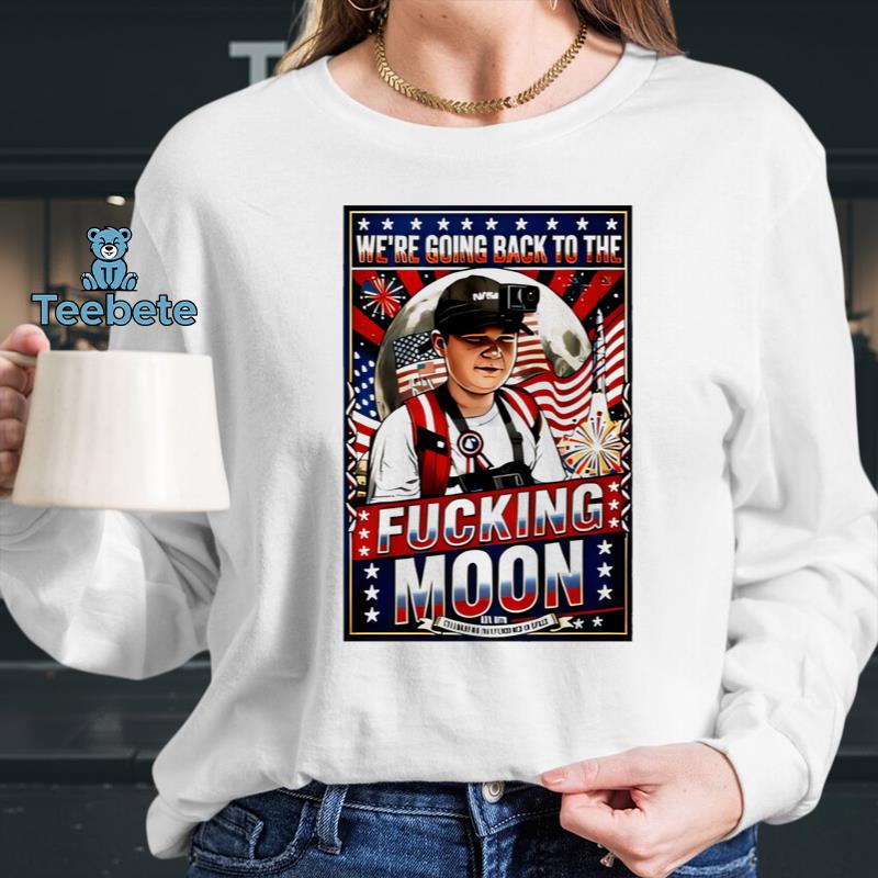 NASA Back To The Moon Celebrating American Independence Long Sleeve NASA Back To The Moon Celebrating American Independence Long Sleeve