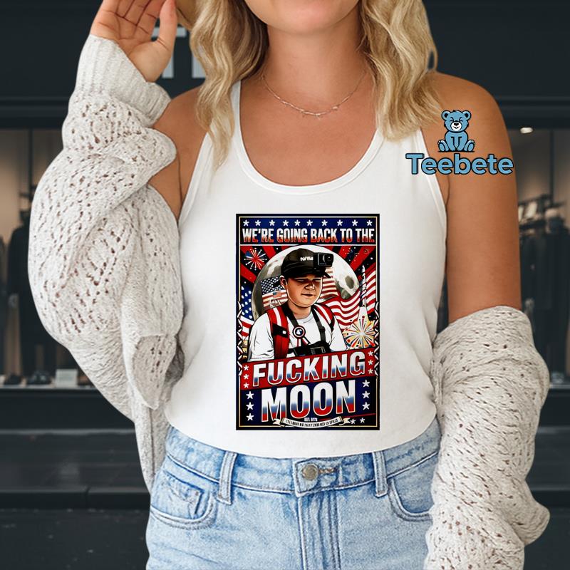 NASA Back To The Moon Celebrating American Independence Tanktop NASA Back To The Moon Celebrating American Independence Tanktop