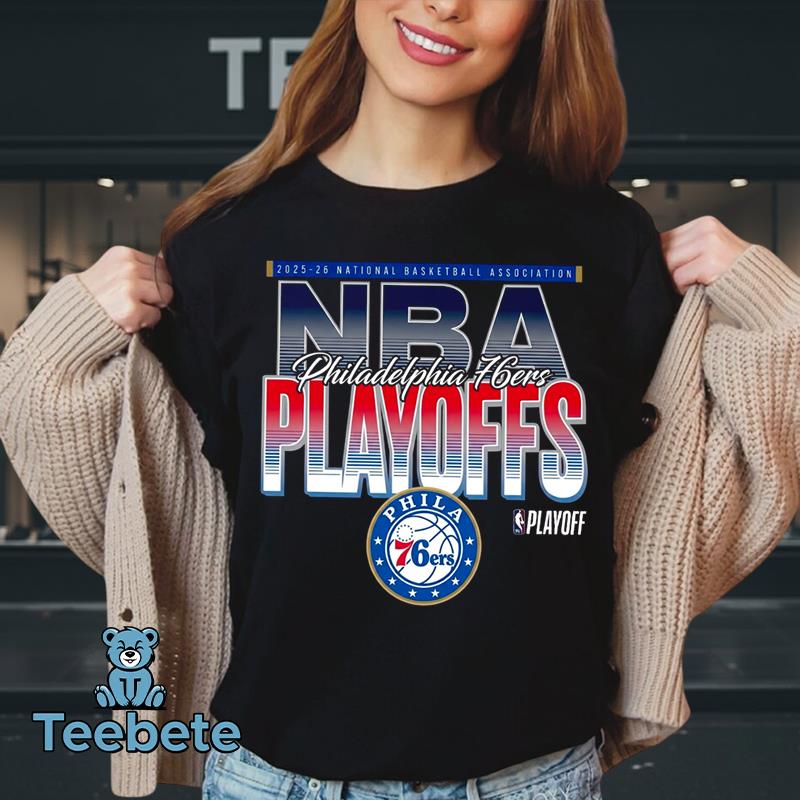Philadelphia 76ers NBA Playoffs 2026 Retro Style Tee