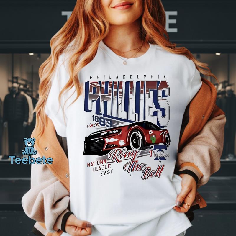 Philadelphia Phillies Ring The Bell Racing Car Fan Tee