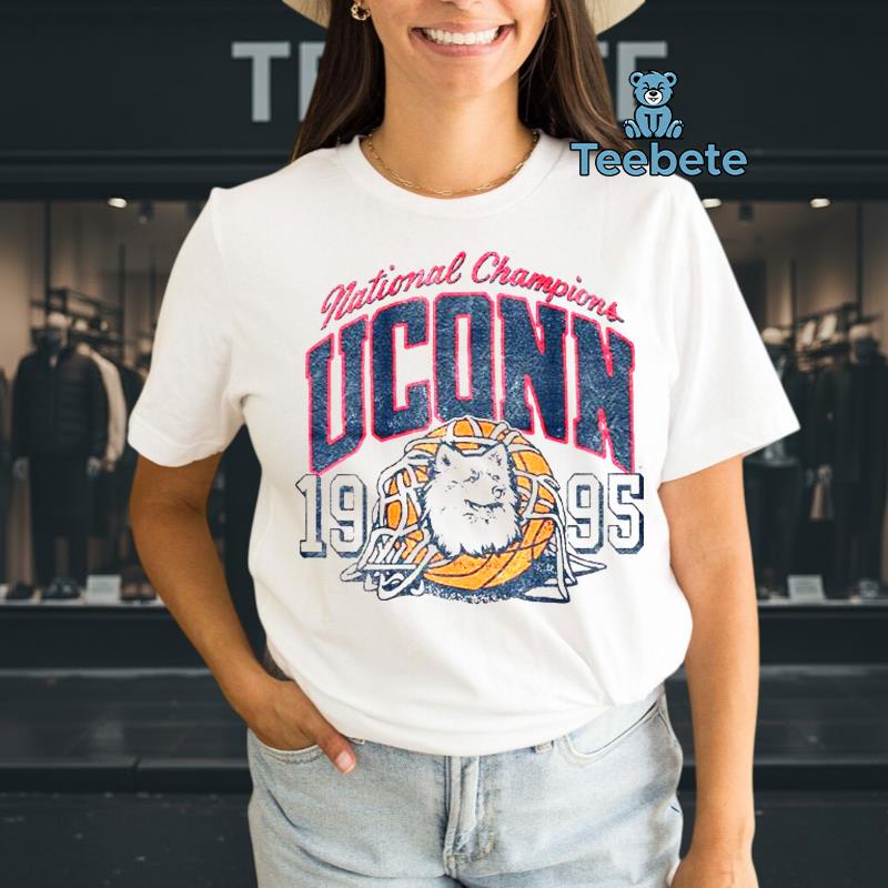 UConn Huskies 1995 National Champions Vintage Basketball Shirt