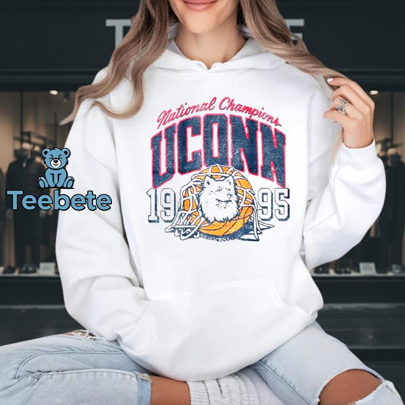 UConn Huskies 1995 National Champions Vintage Basketball Hoodie UConn Huskies 1995 National Champions Vintage Basketball Hoodie