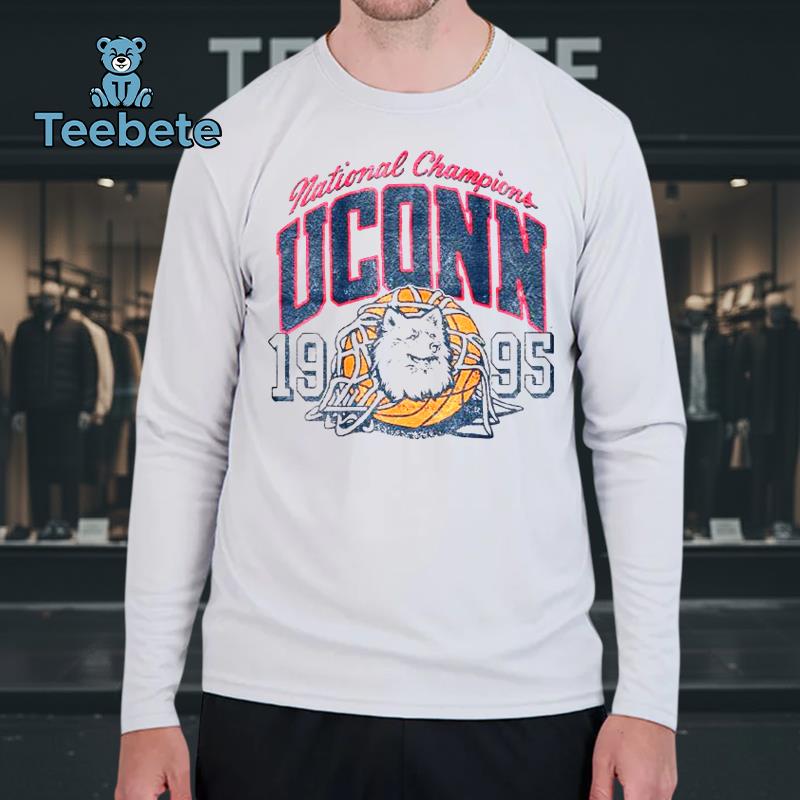 UConn Huskies 1995 National Champions Vintage Basketball Long Sleeve UConn Huskies 1995 National Champions Vintage Basketball Long Sleeve