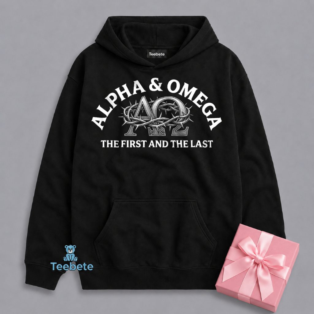 Alpha Omega Faith Milestone Vintage Style Hoodie Alpha Omega Faith Milestone Vintage Style Hoodie