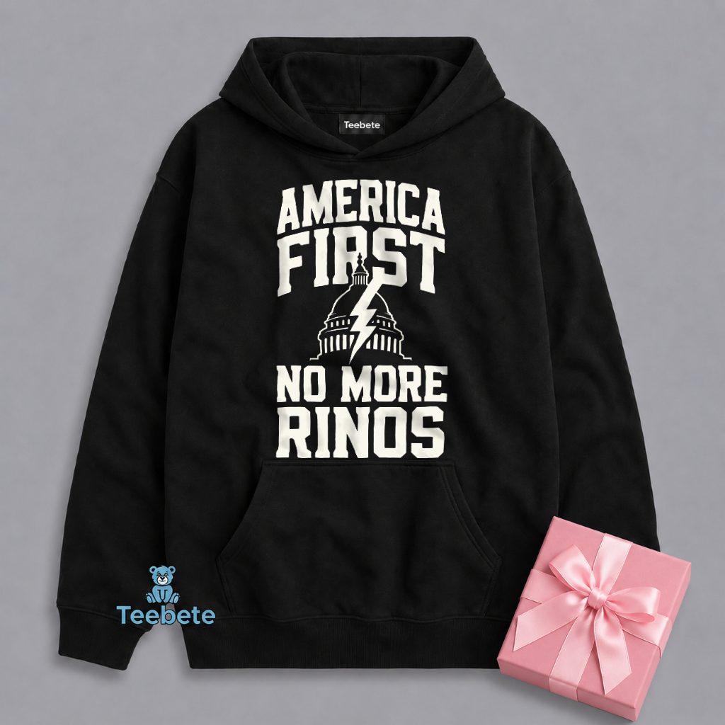 America First Fight Rhino Conservative Politics Hoodie America First Fight Rhino Conservative Politics Hoodie
