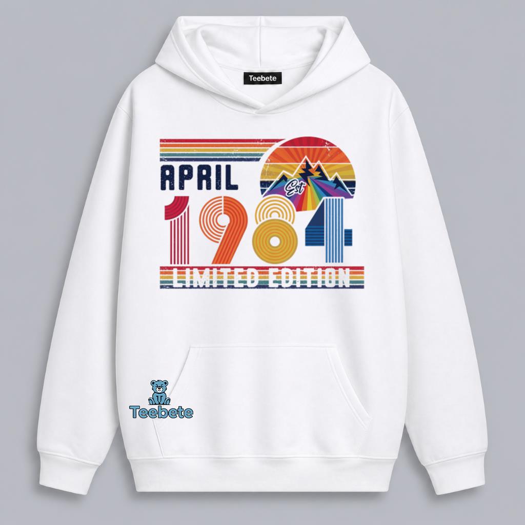 April 1984 Vintage 41st Birthday Celebration Hoodie April 1984 Vintage 41st Birthday Celebration Hoodie