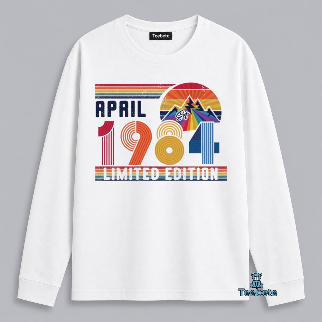 April 1984 Vintage 41st Birthday Celebration Long Sleeve April 1984 Vintage 41st Birthday Celebration Long Sleeve