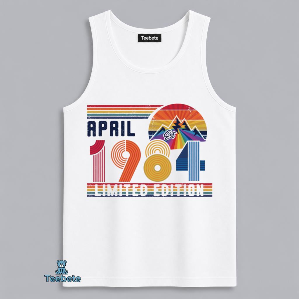April 1984 Vintage 41st Birthday Celebration Tanktop April 1984 Vintage 41st Birthday Celebration Tanktop