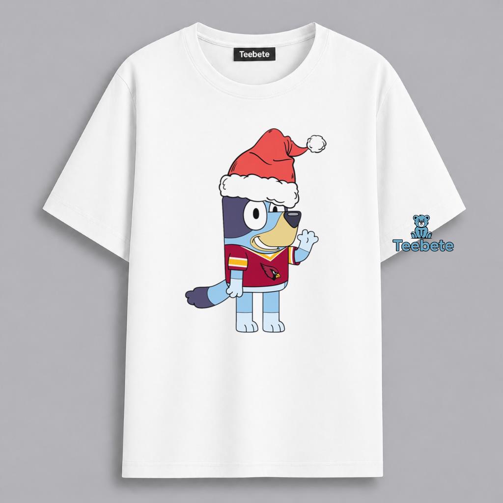 Arizona Cardinals Bluey Santa Hat Holiday Shirt