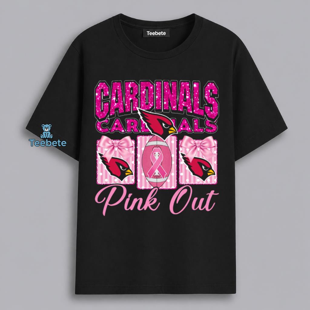 Arizona Cardinals Breast Cancer Pink Out Coquette Shirt