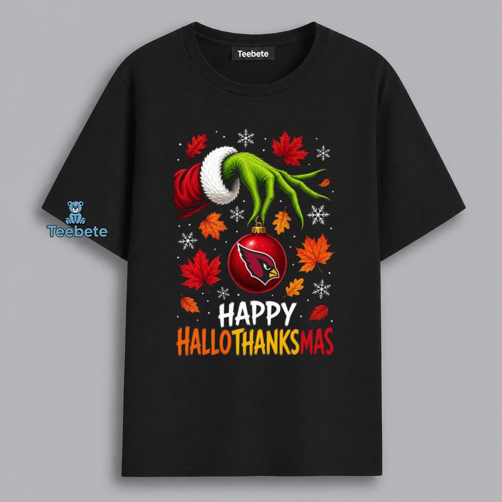 Arizona Cardinals Grinch Holiday Hallothanksmas Fan Shirt
