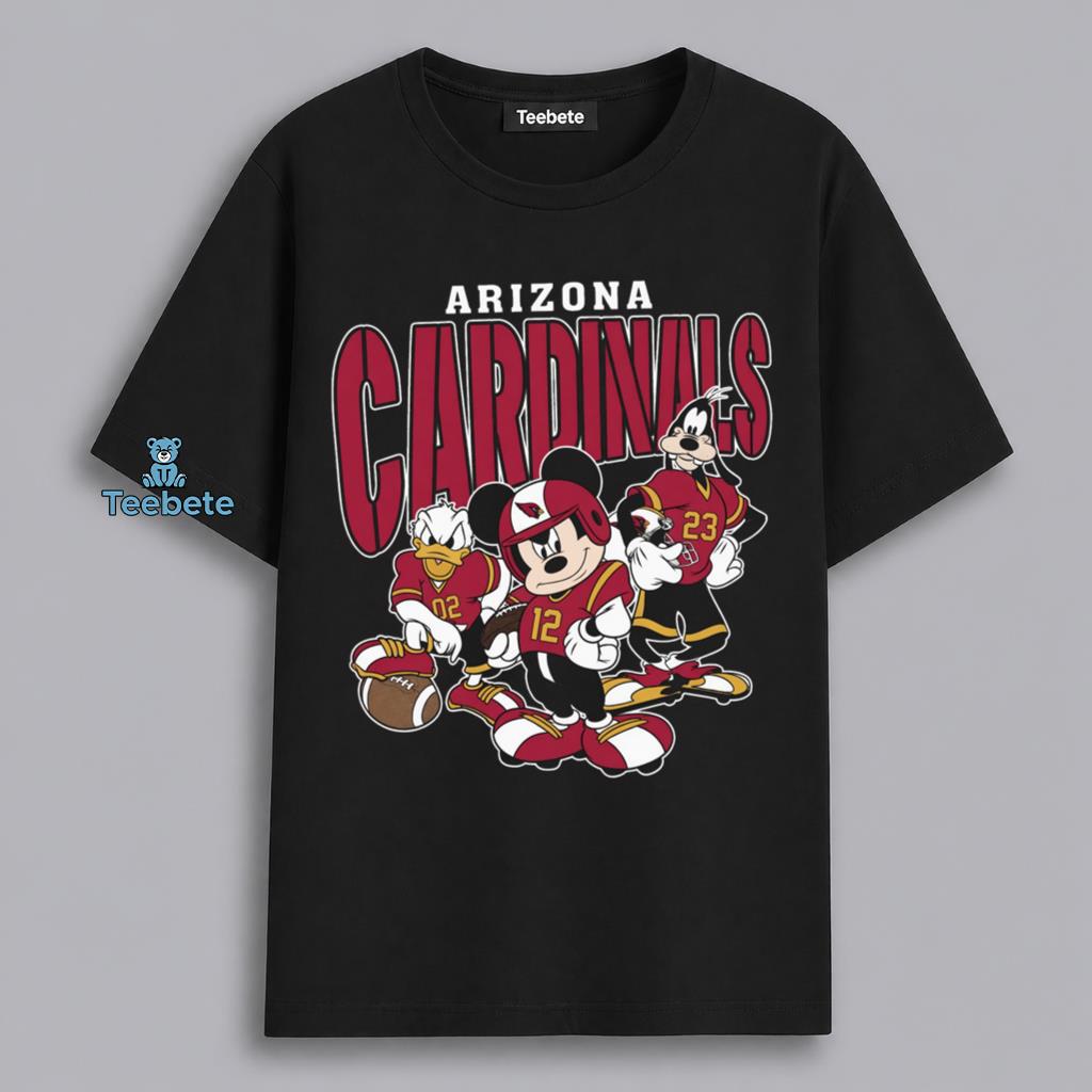 Arizona Cardinals Mickey Donald Goofy Football Fan Shirt