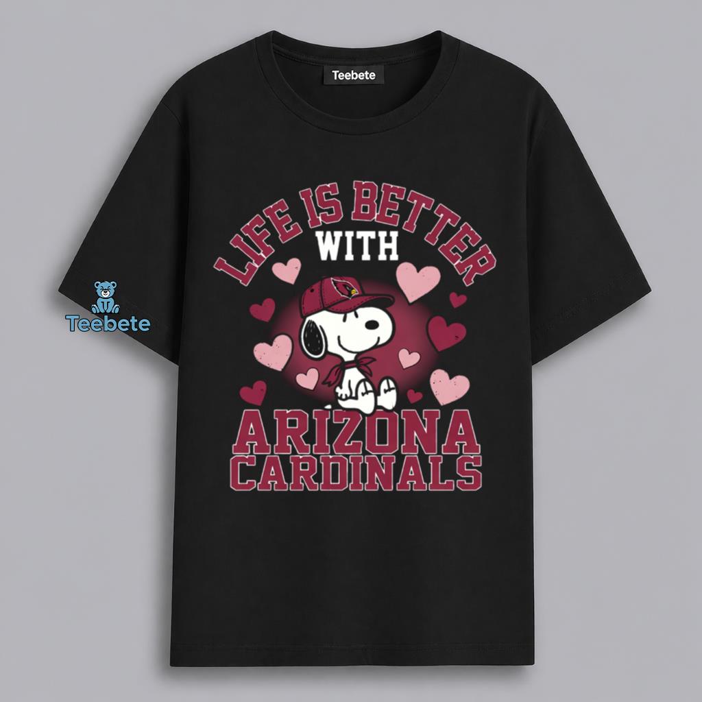 Arizona Cardinals Snoopy Valentine Love Football Shirt