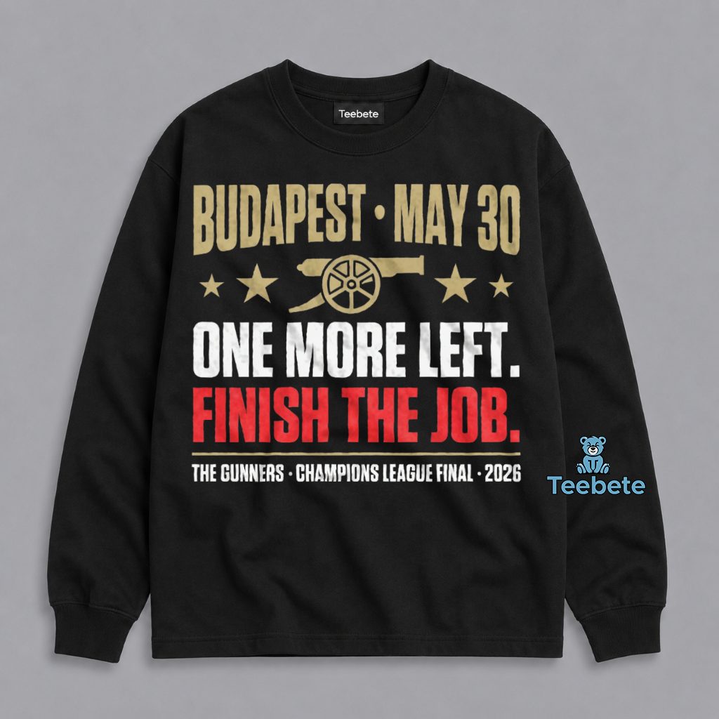 Arsenal Champions League Final Budapest 2026 Treble Winners Long Sleeve Arsenal Champions League Final Budapest 2026 Treble Winners Long Sleeve