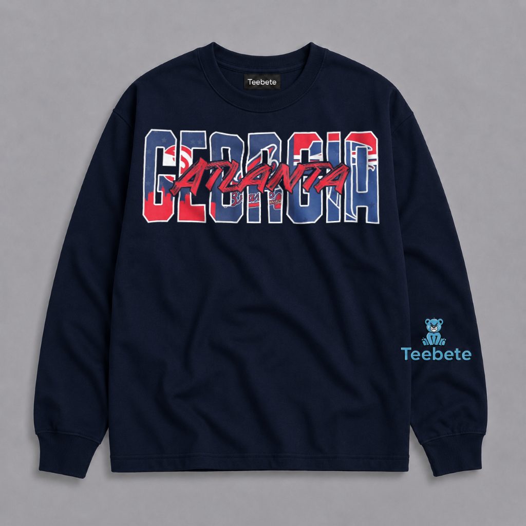 Atlanta Basketball Georgia State Pride Long Sleeve Atlanta Basketball Georgia State Pride Long Sleeve