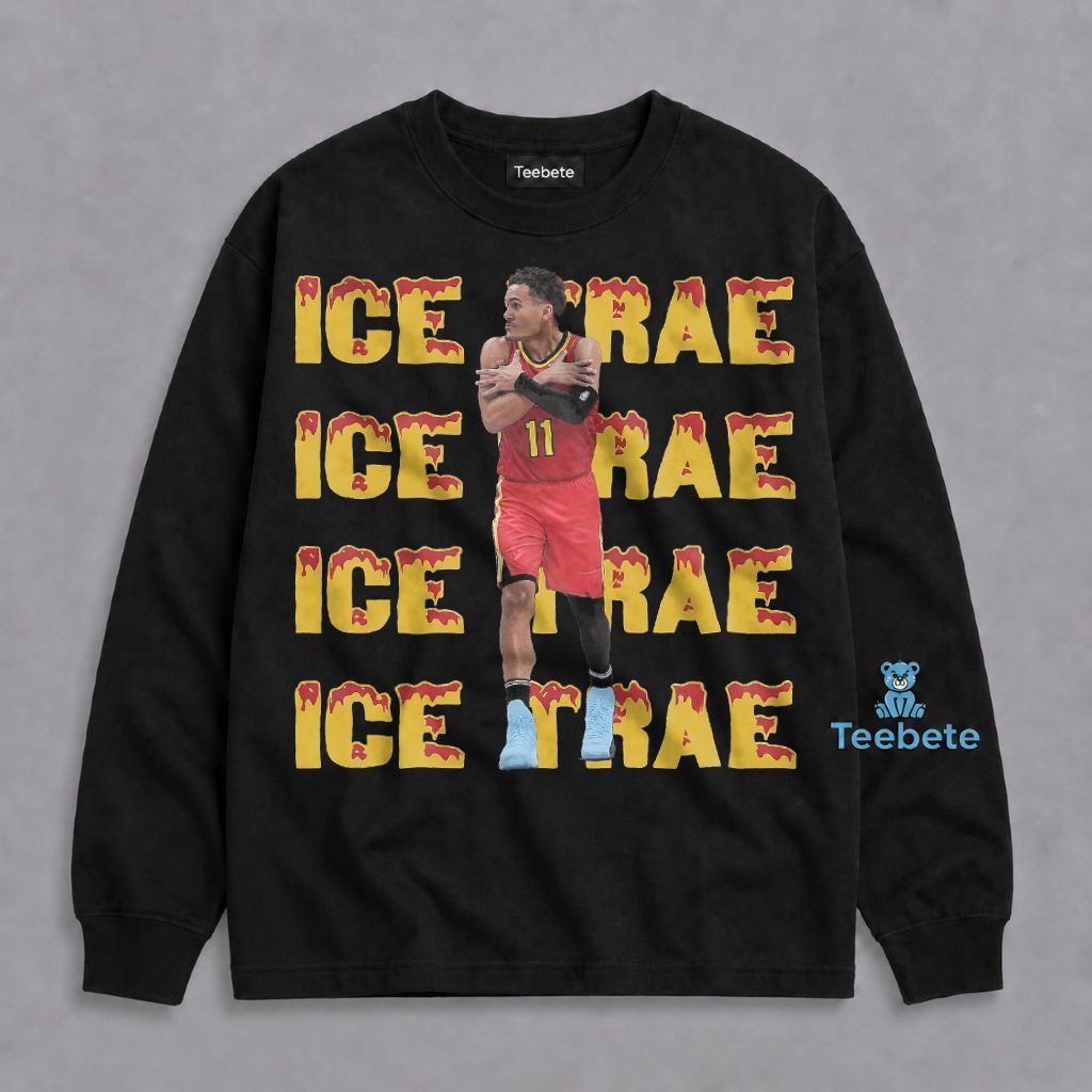 Atlanta Basketball Ice Trae Young Long Sleeve Atlanta Basketball Ice Trae Young Long Sleeve