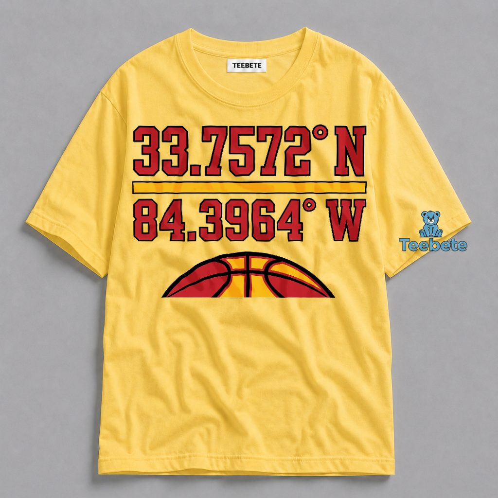 Atlanta Basketball Location Coordinates Shirt