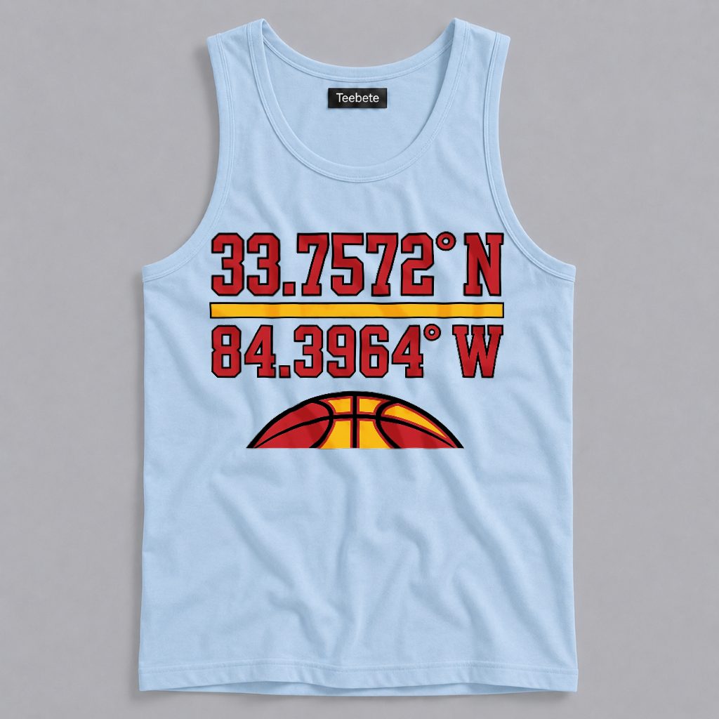 Atlanta Basketball Location Coordinates Tanktop Atlanta Basketball Location Coordinates Tanktop