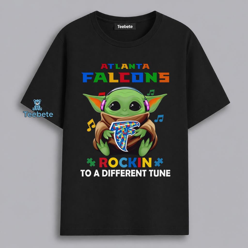 Atlanta Falcons Baby Yoda Autism Awareness Fan Shirt