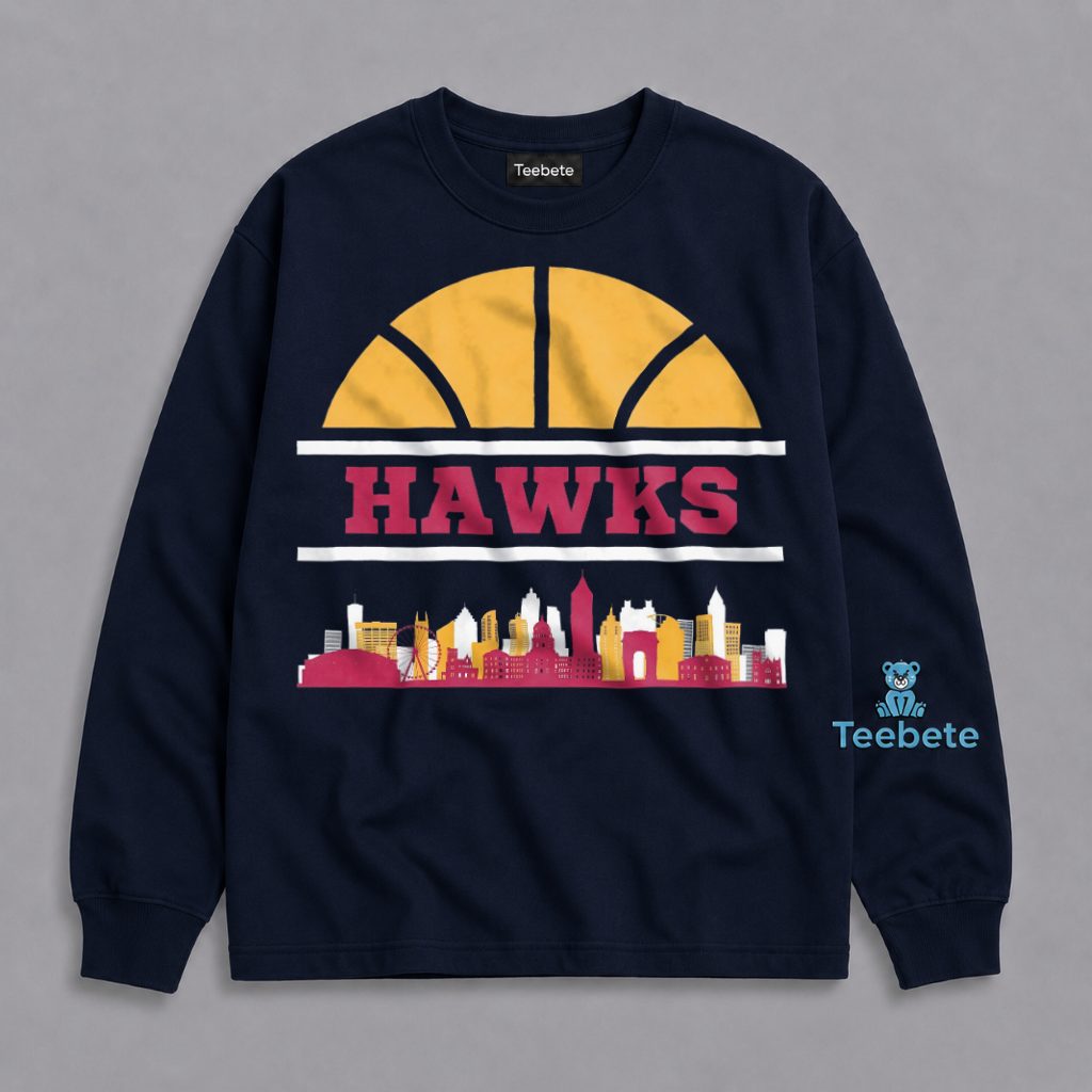 Atlanta Hawks City Skyline Long Sleeve Atlanta Hawks City Skyline Long Sleeve