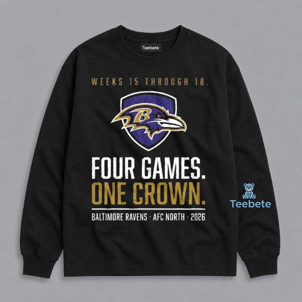 Baltimore Ravens AFC North Gauntlet 2026 Season Finale NFL Fan Long Sleeve Baltimore Ravens AFC North Gauntlet 2026 Season Finale NFL Fan Long Sleeve